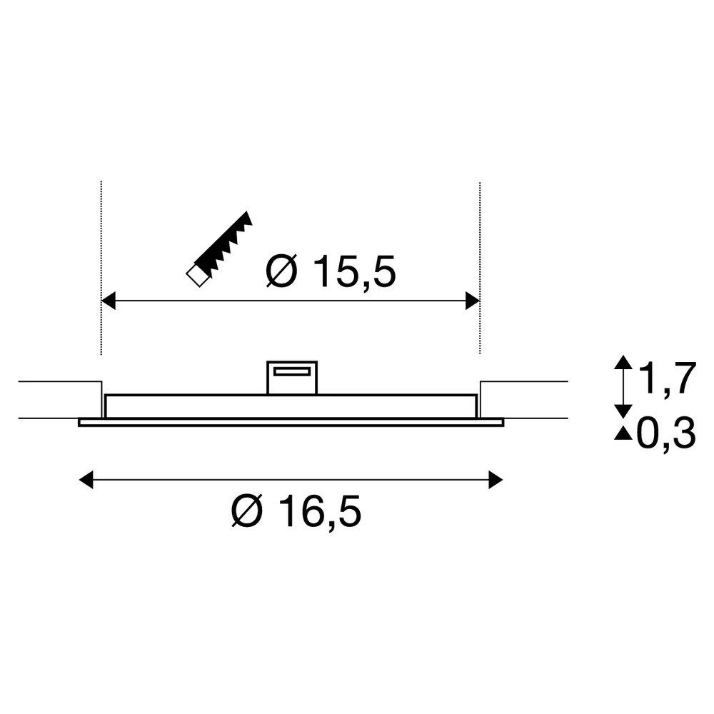 Led spot Senser Ø 16,5cm SLV 4024163231992
