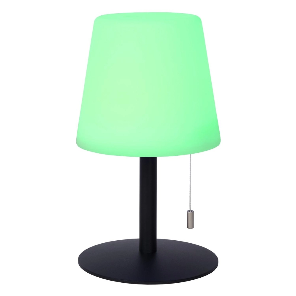 Oplaadbare tafellamp Rio zwart met wit Lucide 5411212134264