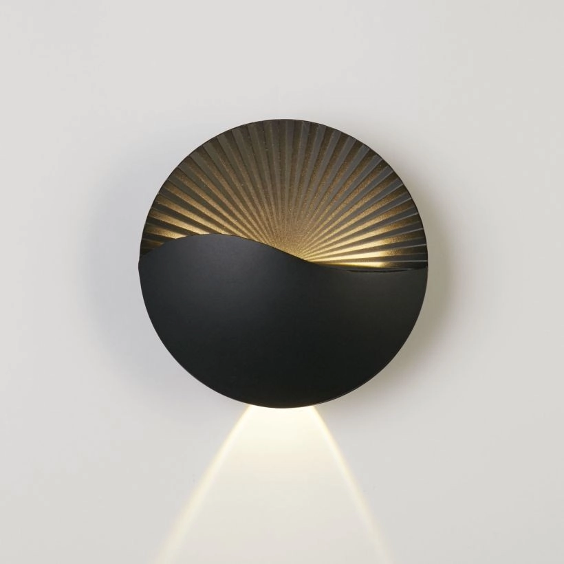 Moderne wandlamp Sunrise zwart