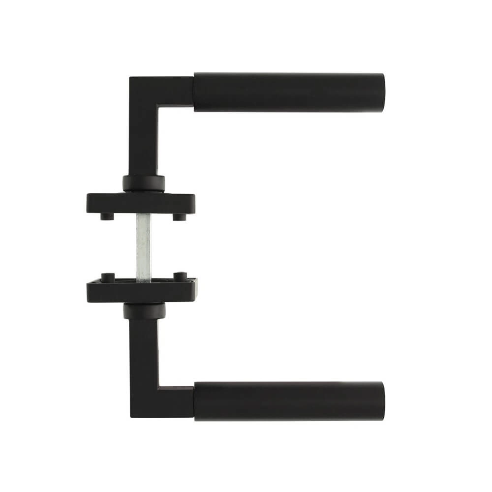 Deurklink Bau-Stil vierkant rozet zwart Intersteel 8714186556405