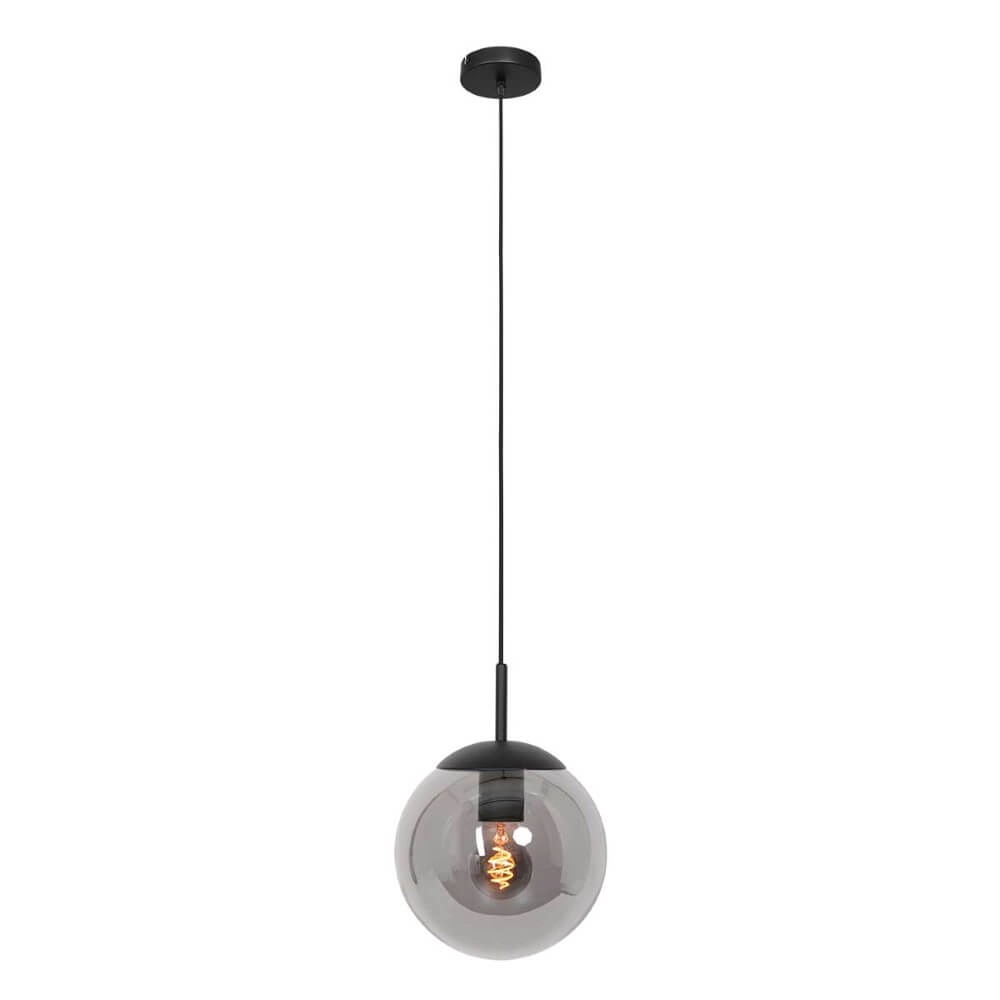Zwarte glazen hanglamp Bolique Ø 20cm Steinhauer 8712746166361