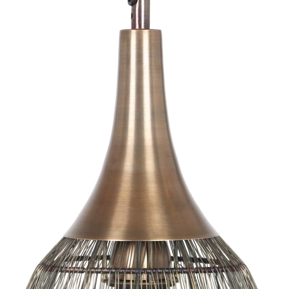 Ovale hanglamp Soraya Ø 26cm - brons Trio 4017807617443