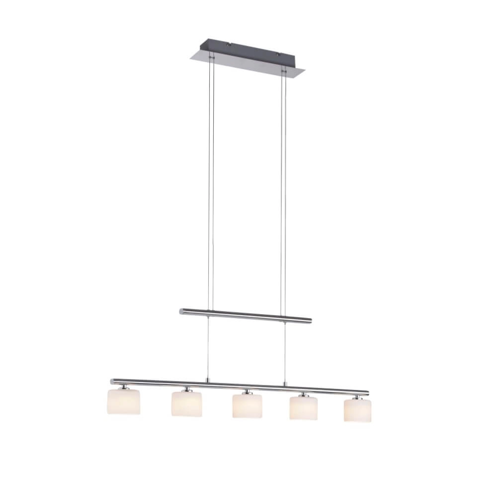 5-lichts hanglamp Hydra metaal