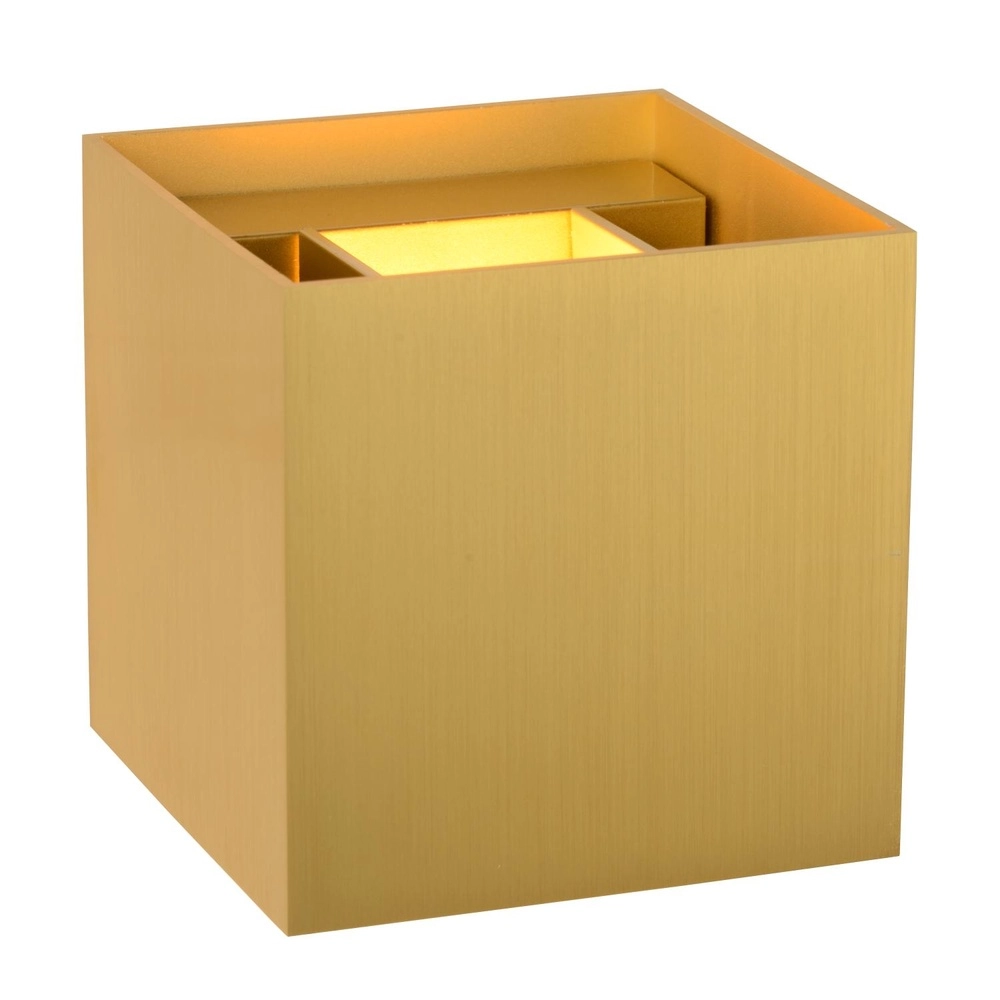 Vierkante wandspot Xio 2700K goud Lucide 5411212092441