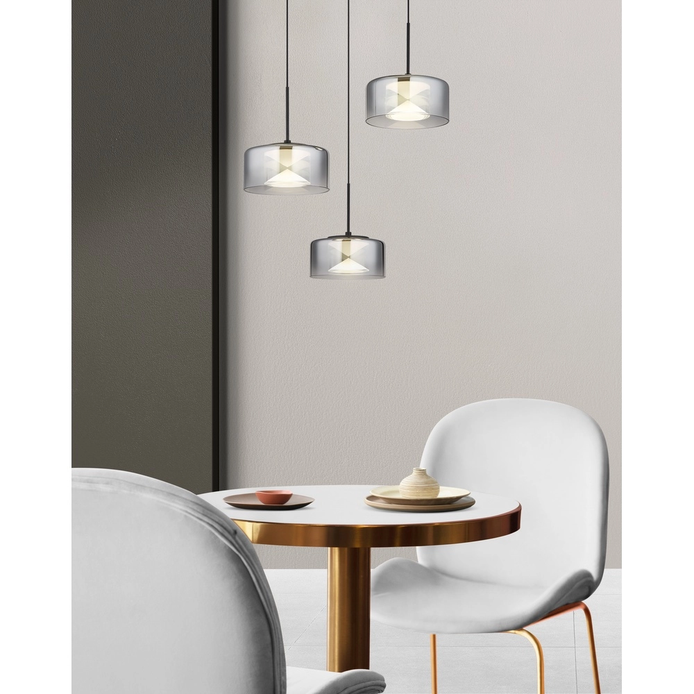 Design hanglamp Belinda 3-lichts zwart Globo 9007371531318