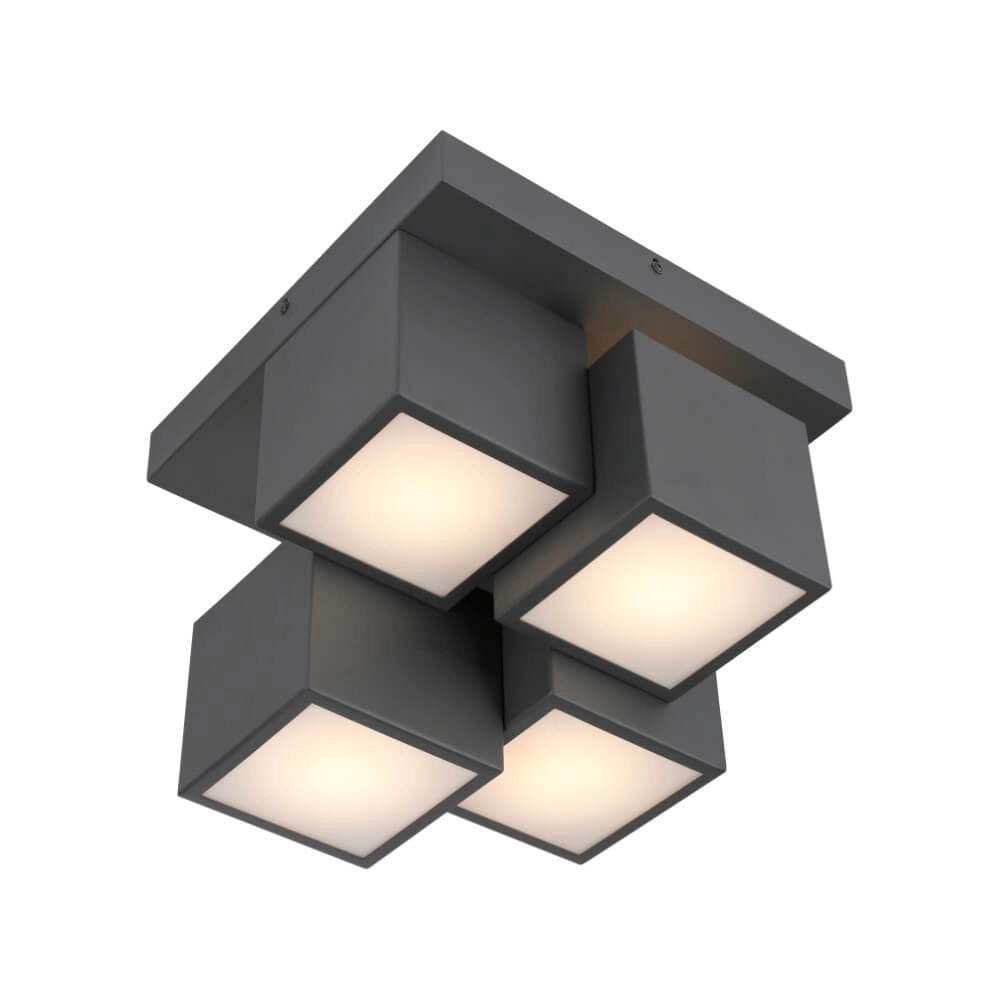 Zwarte plafondlamp Tetris zwart Just Light 4043689004538