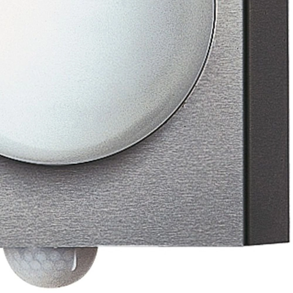 Rvs buitenlamp met sensor Quadrate Globe 27cm Albert 4007235961270