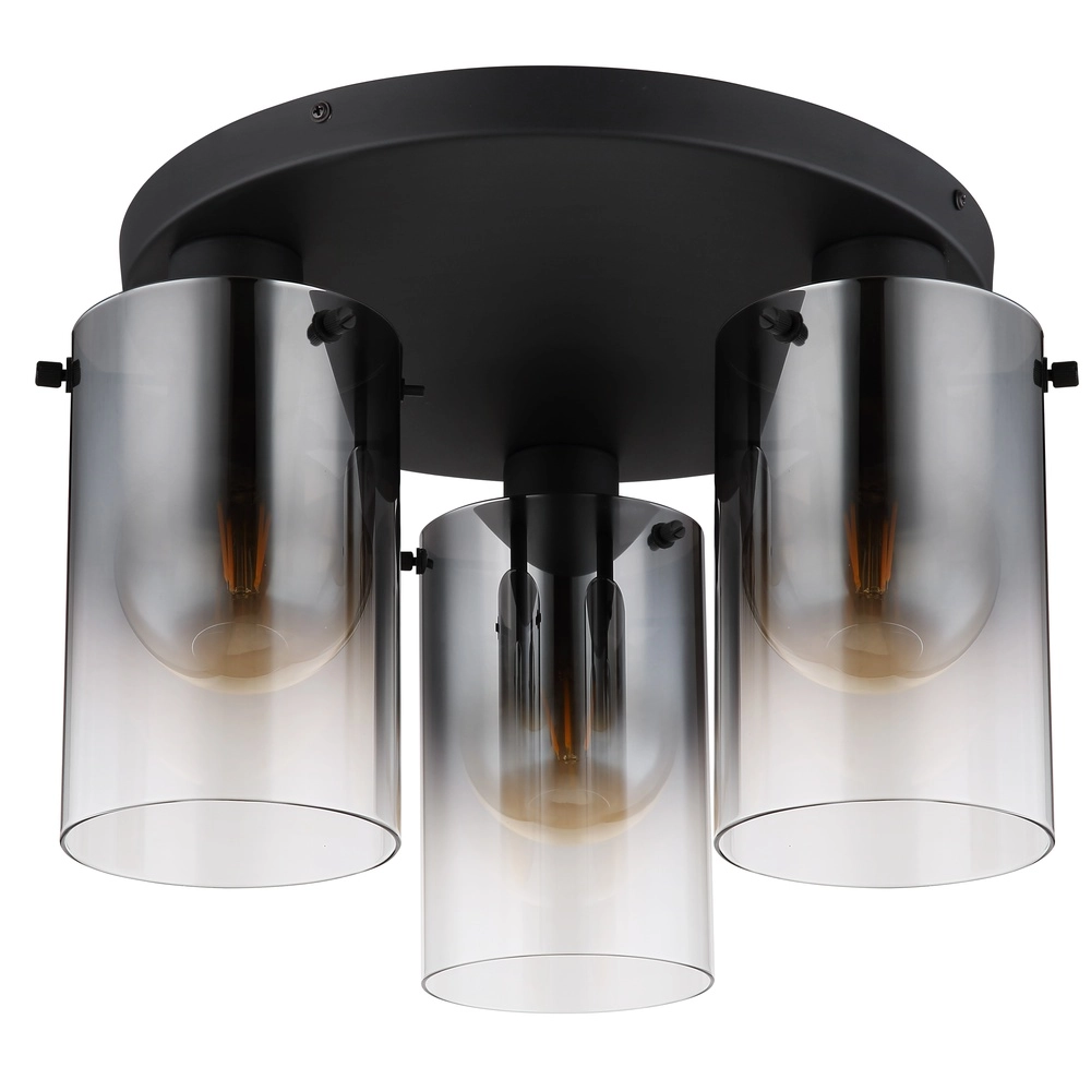 Zwarte plafondlamp Florentina 3-lichts Globo 9007371455140
