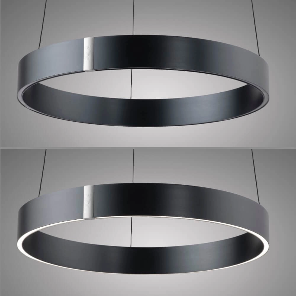 Ronde hanglamp Pure E-Clipse grijs Ø 50cm Paul Neuhaus 4012248372319