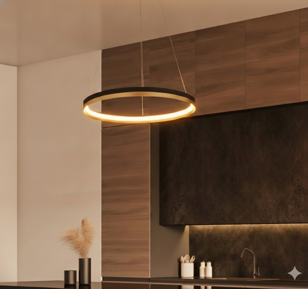 Hanglamp Cantria zwart met goud Ø 60cm