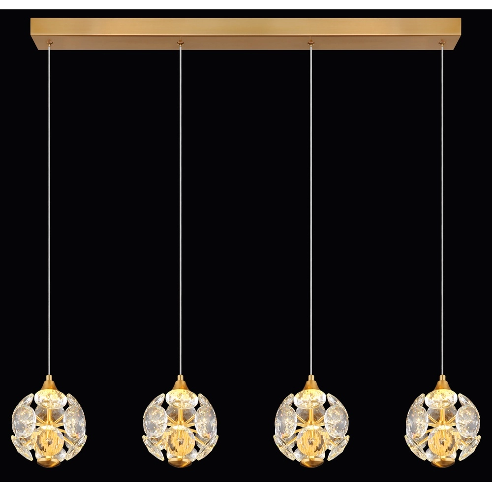 4-lichts hanglamp Virina goud Globo 9007371452620