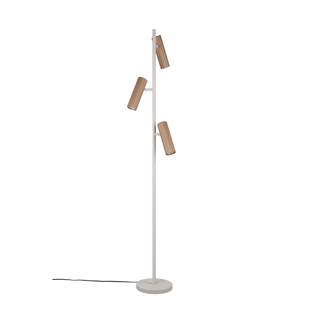 Design vloerlamp Soka mokka bruin Trio 4017807670196