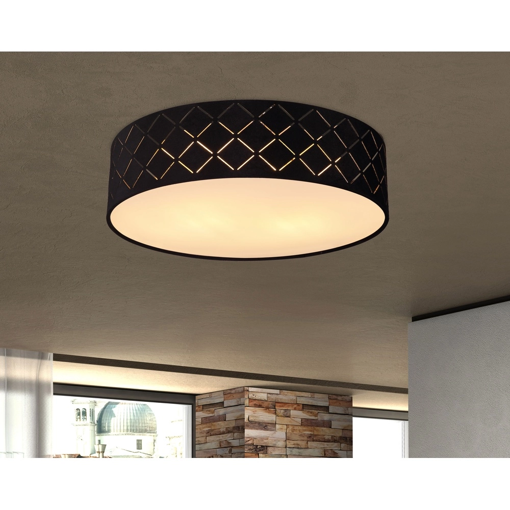 Plafondlamp Varios Ø 38cm zwart Globo 9007371396757