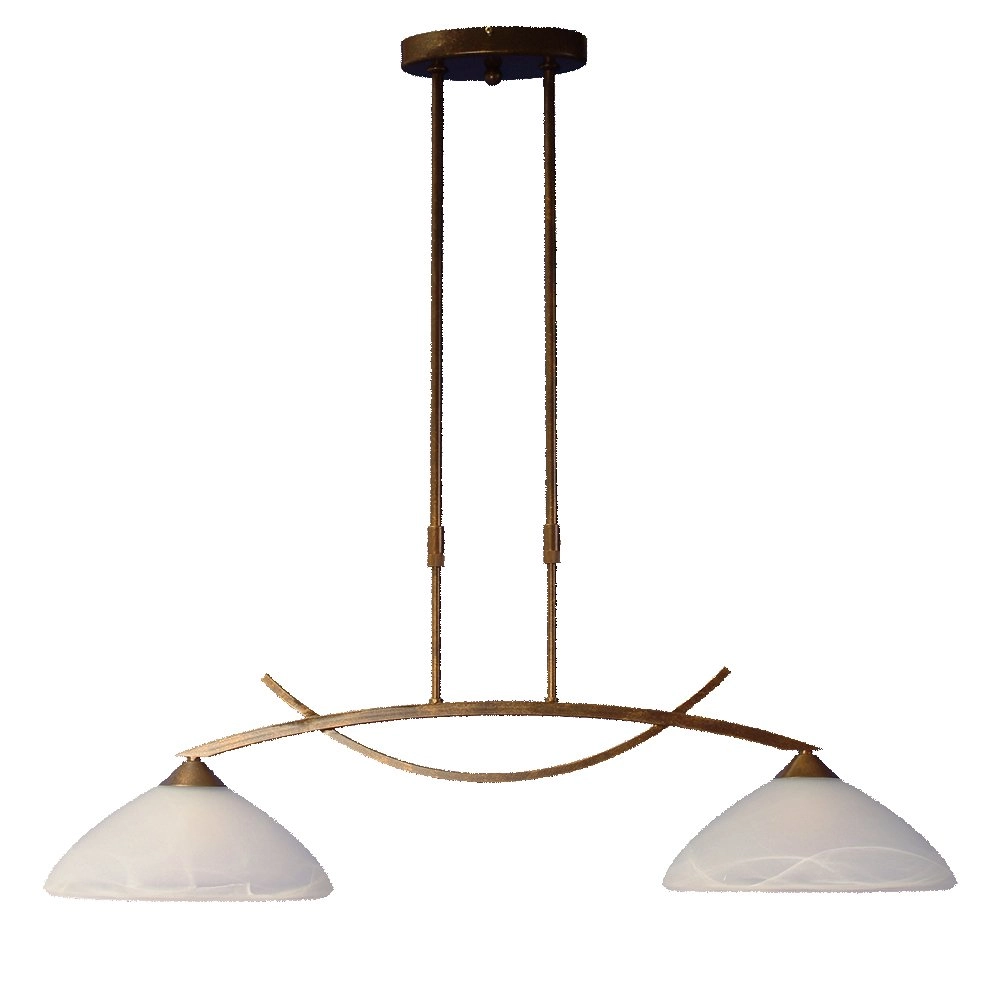 Eetkamer hanglamp Verona 1 2-lichts bronsbruin