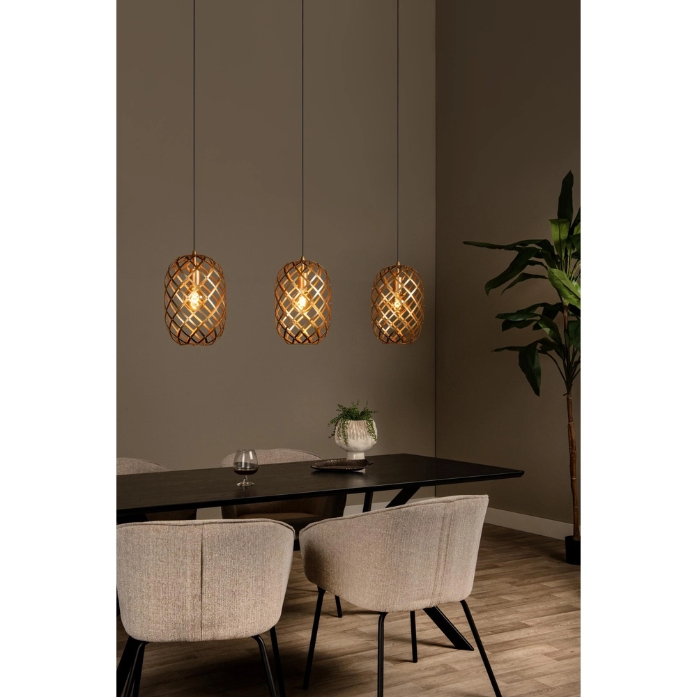 3-lichts hanglamp Wolfram goud Lucide 5411212211453