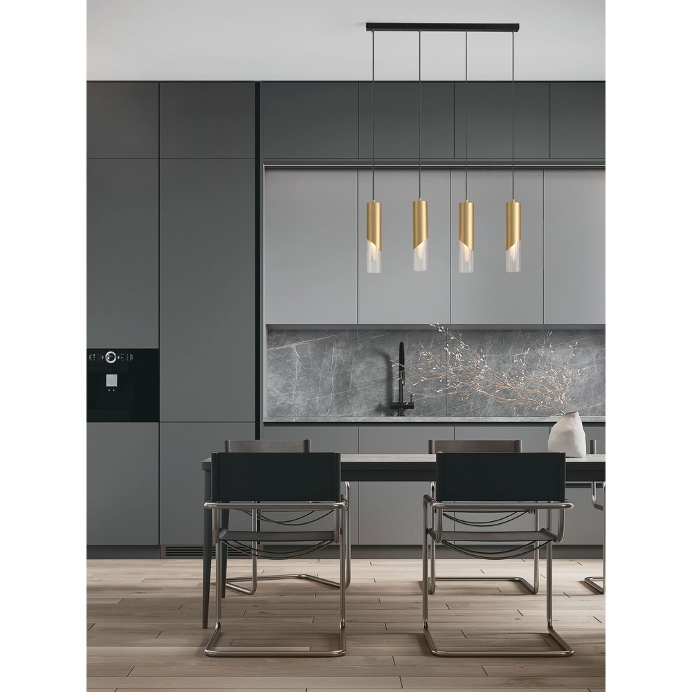 Design hanglamp Modesto 4-lichts goud