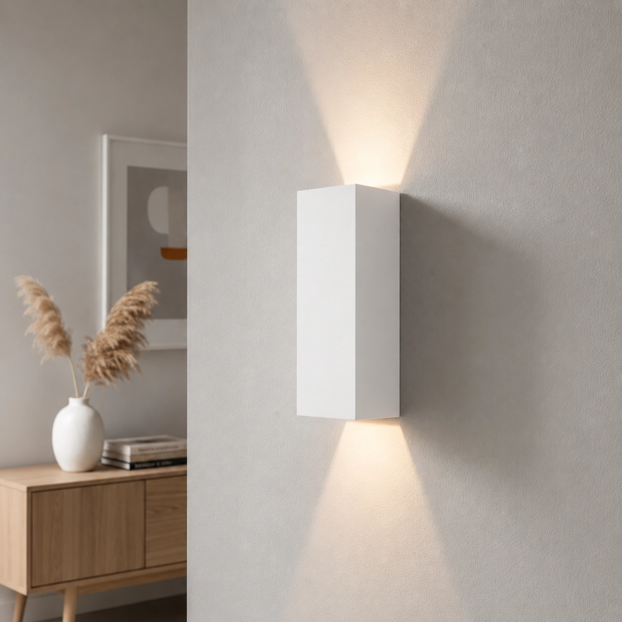 Led muurspot Vegas250 Up - Down 2x4w - 2700K - 25cm wit