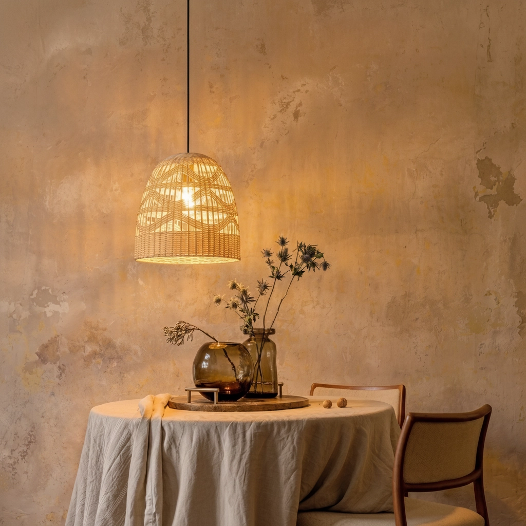 Hanglamp Marlo rotan Ø 30cm