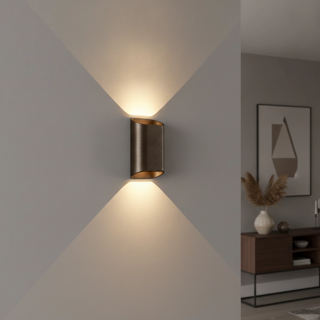 Design wandlamp Diaz-S dim to warm donker antiek bruin