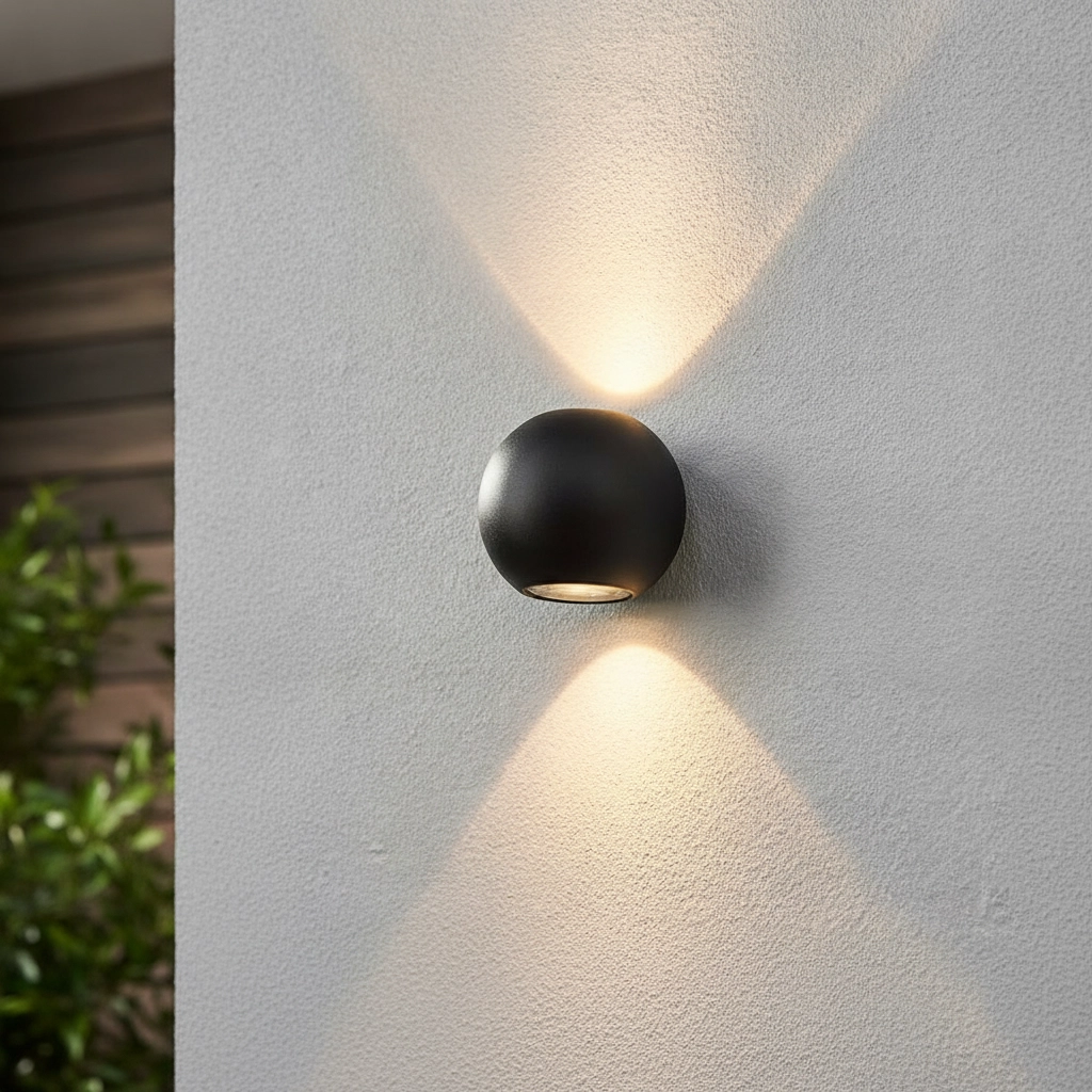 Led wandspot Denver rond - zwart