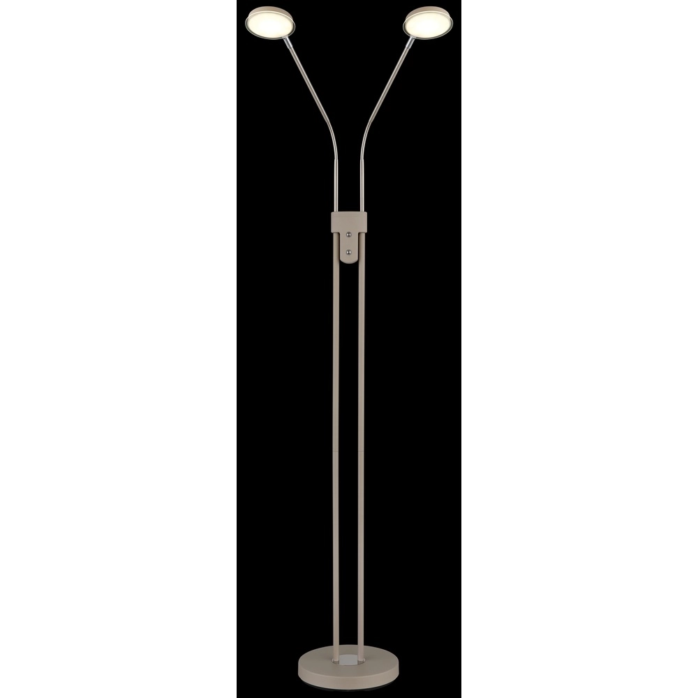 2-lichts leeslamp Silvio zand bruin Globo 9007371584048
