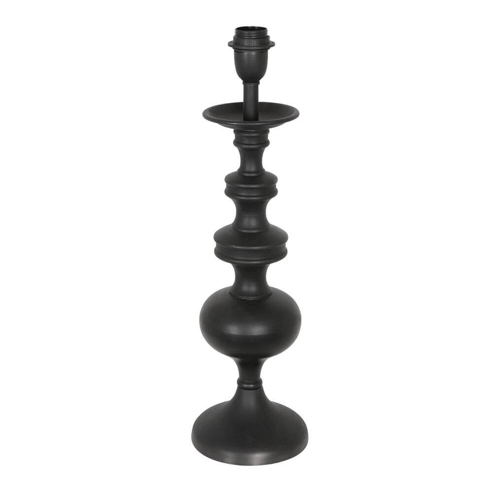 Tafellamp Lyons zwart met strokleurige kap Steinhauer 8712746172492
