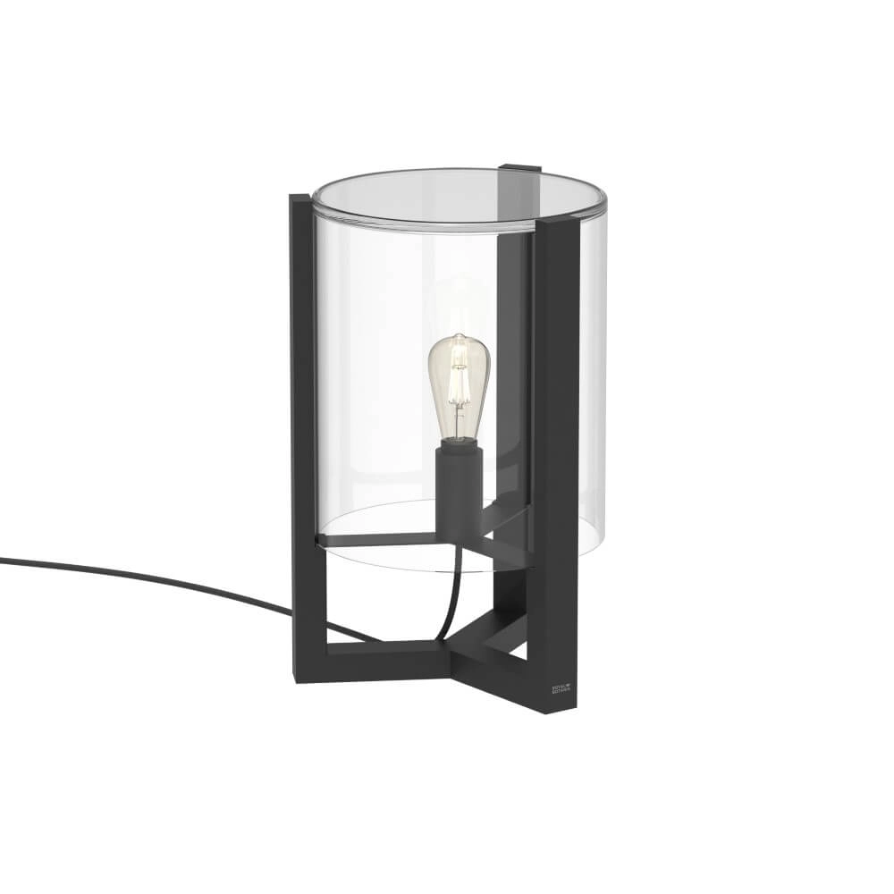 Tafellamp 50cm Tristar antraciet met helder glas