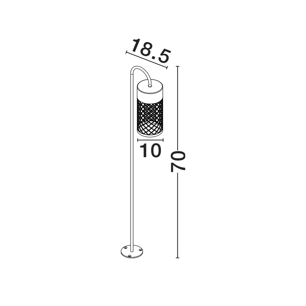 Tuinlamp Motley 100cm roestbruin Lyora 5212017465221