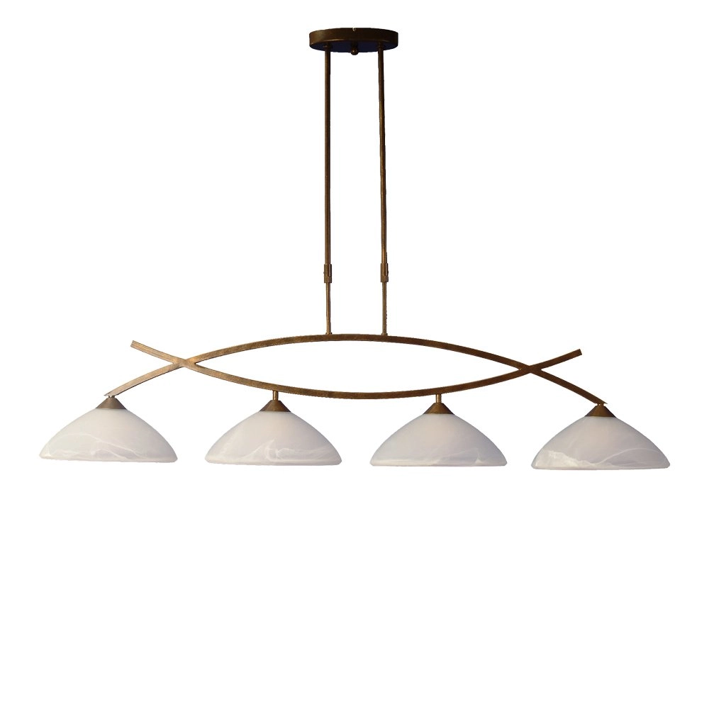 Eetkamer hanglamp Verona 1 4-lichts bronsbruin
