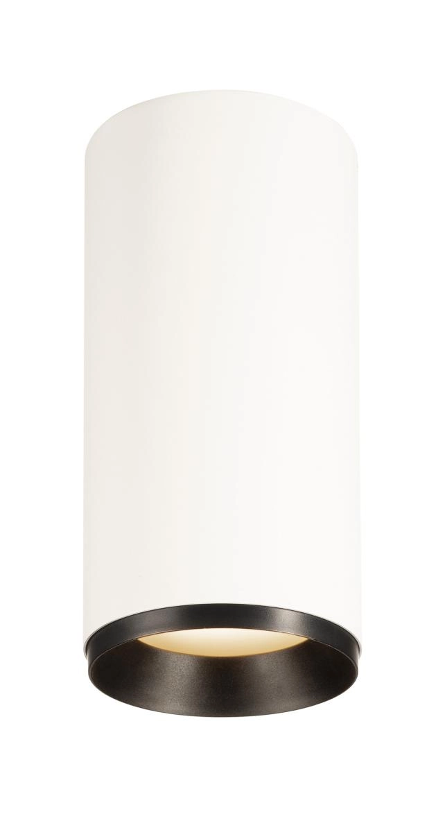 Opbouwspot Numinos L cilinder wit/zwart 3000K - 24gr