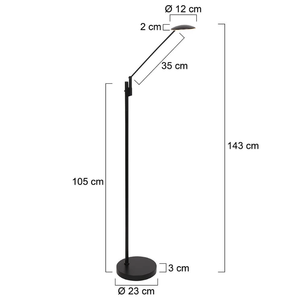Zwarte leeslamp Daphne Steinhauer 8712746161472