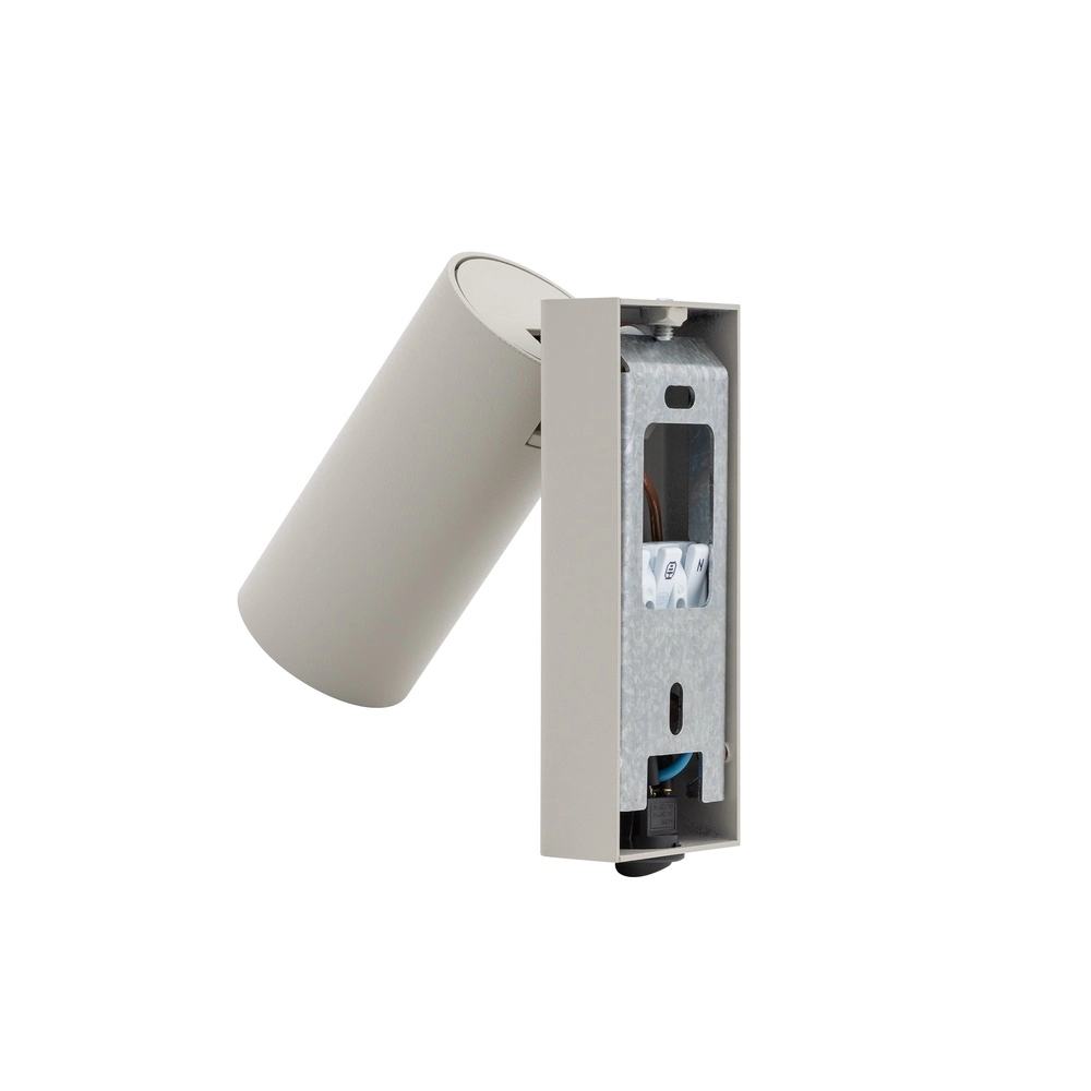 Richtbare spot Fourty met schakelaar - licht grijs Lyora 5903139117654