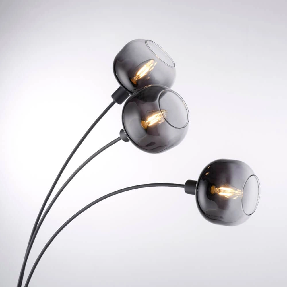 Zwarte vloerlamp Zea 3-lichts Just Light 4043689993764