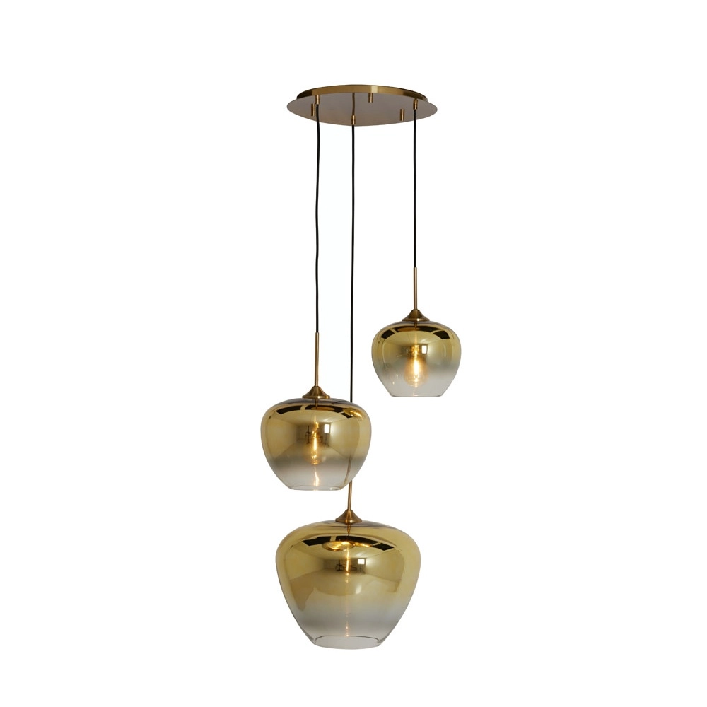 Hanglamp Mayson 3-lichts goud Light & Living 8717807674526