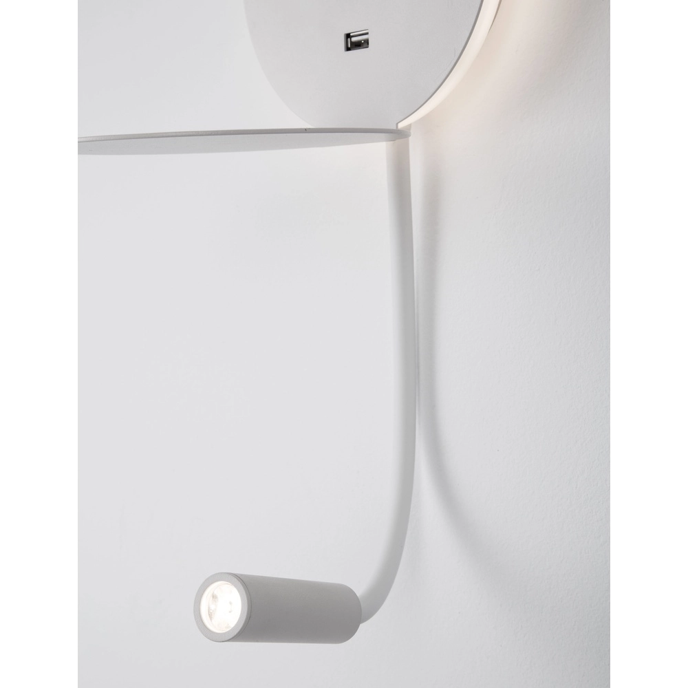 Bedlampje Eclip wit met usb Lyora 5212017423689