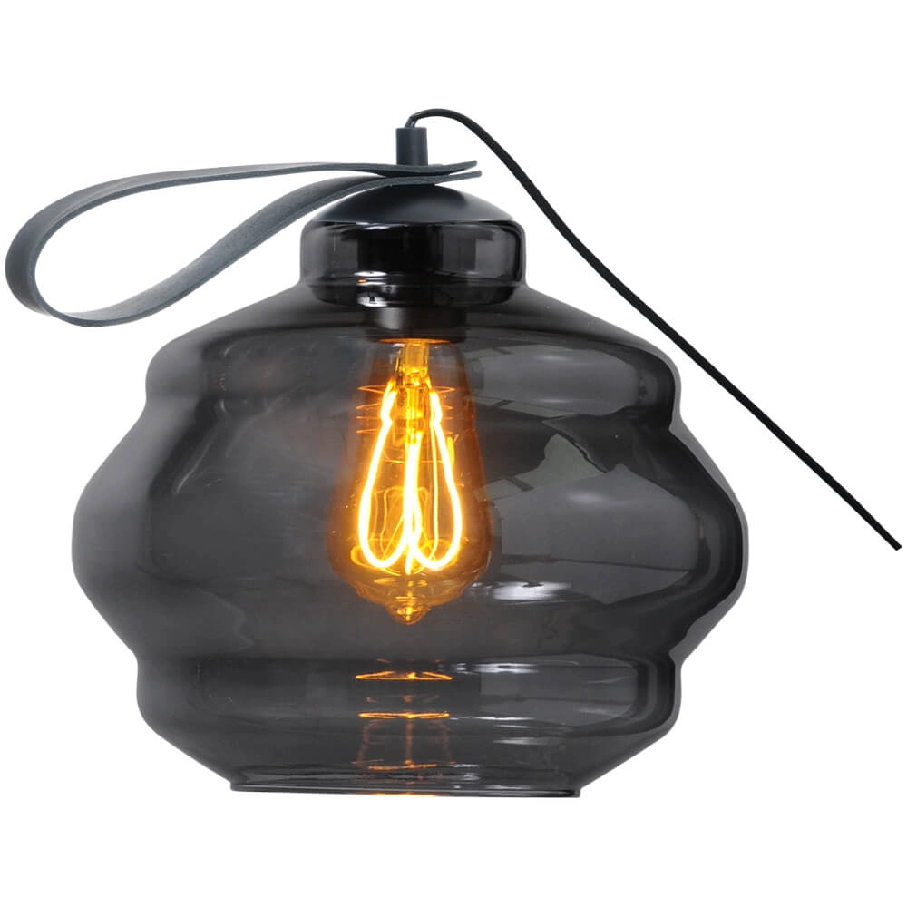Tafellamp Porto Carry met Ball smoke glas Ø 24cm