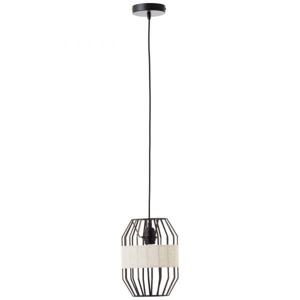 Hanglamp Slope 23cm zwart met zandkleur Brilliant 4004353394645