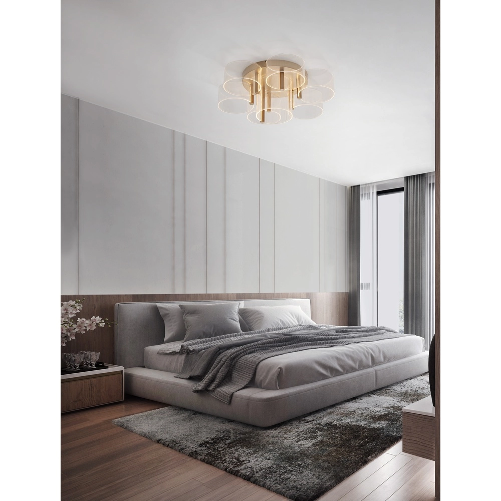 Design plafondlamp Gatlin goud Ø 68cm Lyora 5212017433510