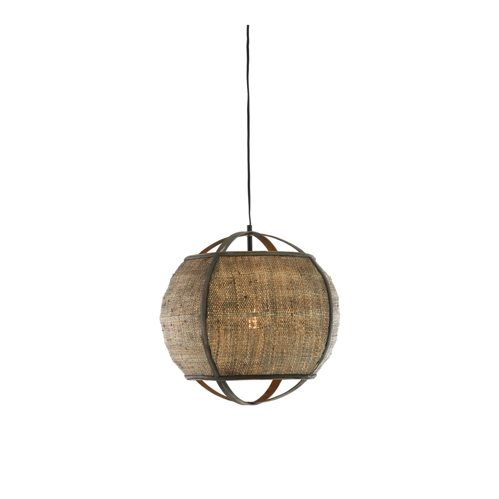 Landelijke hanglamp Bozona bruin Ø 41cm Light & Living 8717807843939