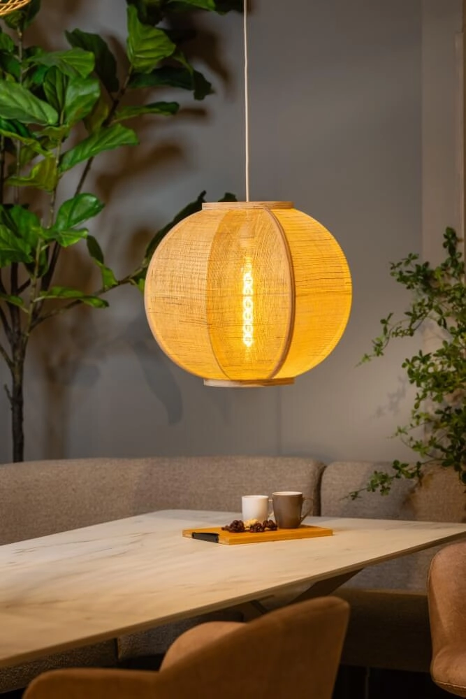 Japandi hanglamp Fabric zandkleurig Ø 48cm ETH 8720195309048