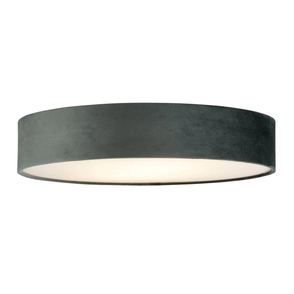 Plafondlamp Drum Pleat 50cm velvet antraciet