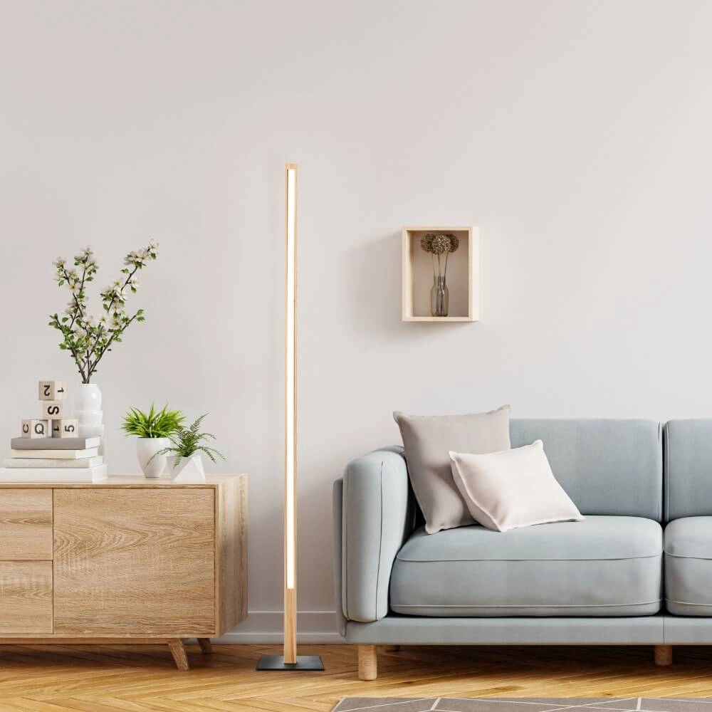 Houten vloerlamp Arion 120cm Brilliant 4004353425776