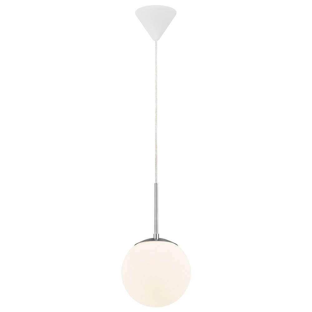 Glazen hanglamp Cafe wit Ø 20cm