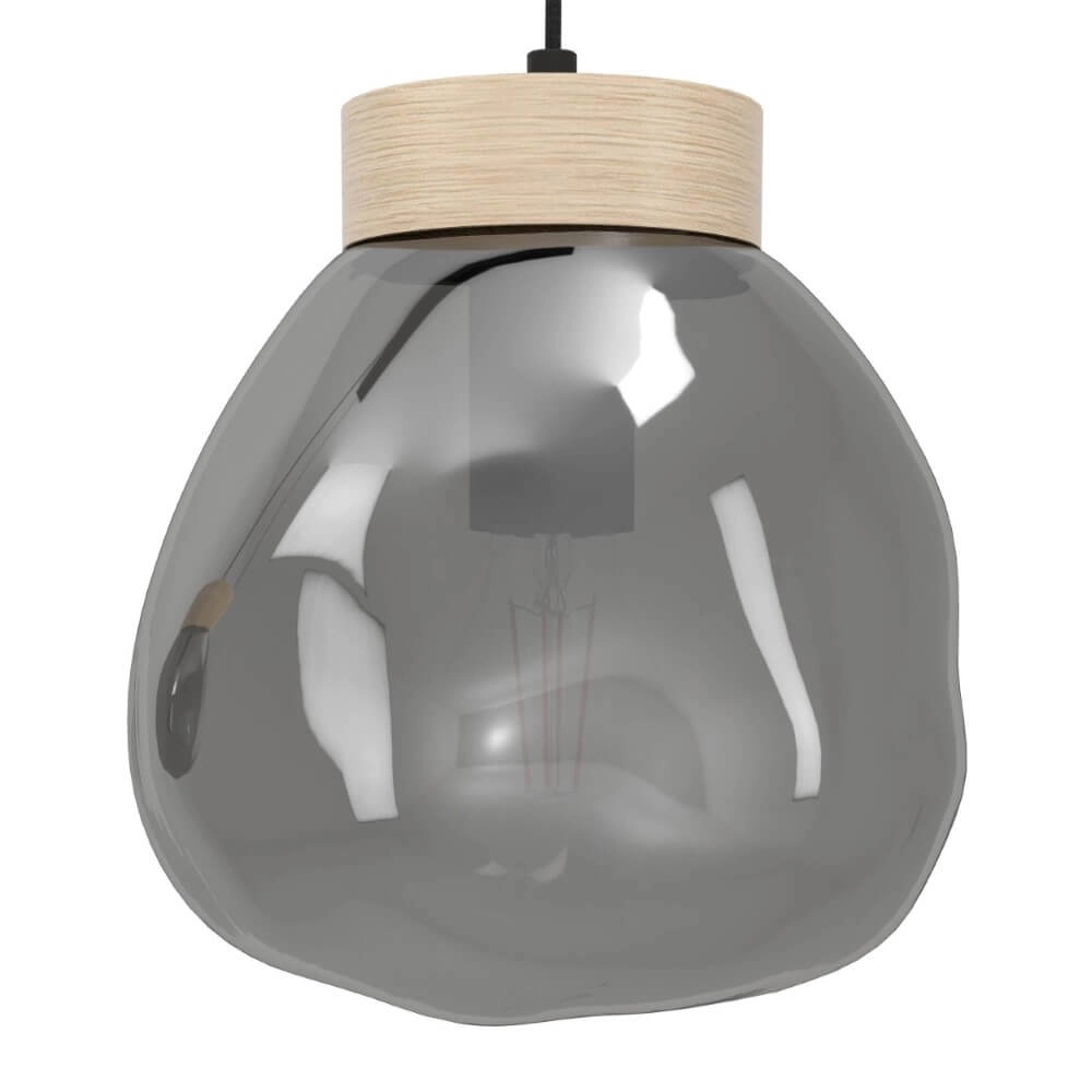 Ronde hanglamp Magacela 3-lichts met smoke glas Stars of Light 9008606274505