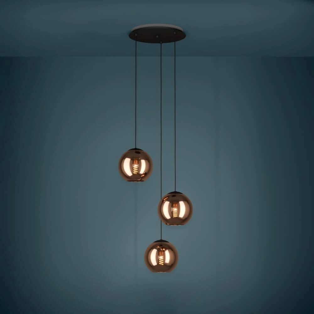 Vide hanglamp Cordoba met roodkoper glas Stars of Light 9008606222209
