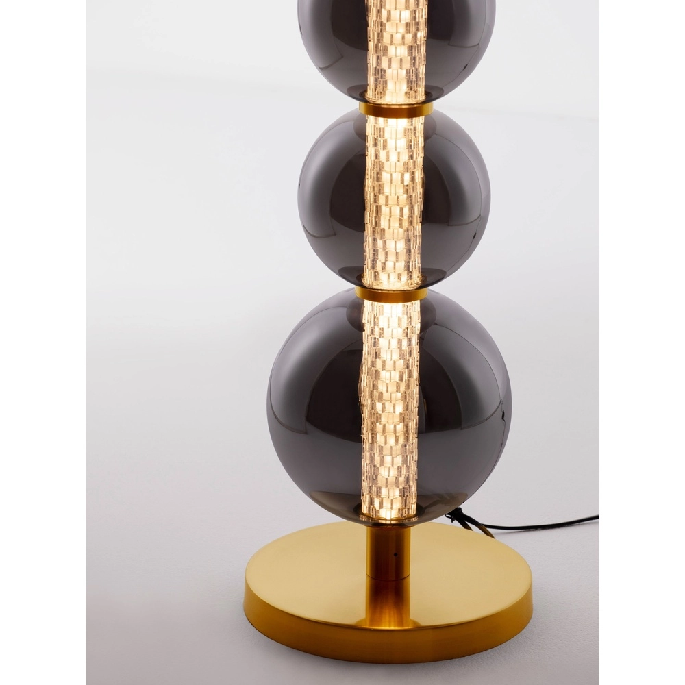 Design vloerlamp Navi goud met smoke glas Lyora 5212017477590