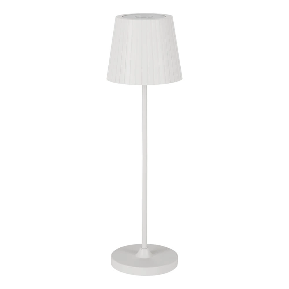 Witte tafellamp Cabozo oplaadbaar
