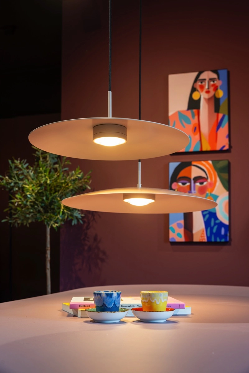 Strakke hanglamp Sanne Ø 50cm - zand ETH 8720195311034