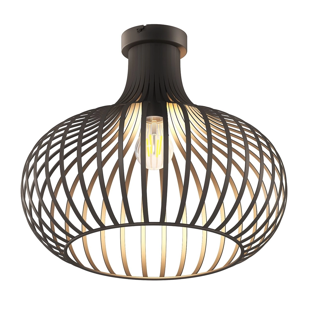 Plafondlamp Mateo roest bruin