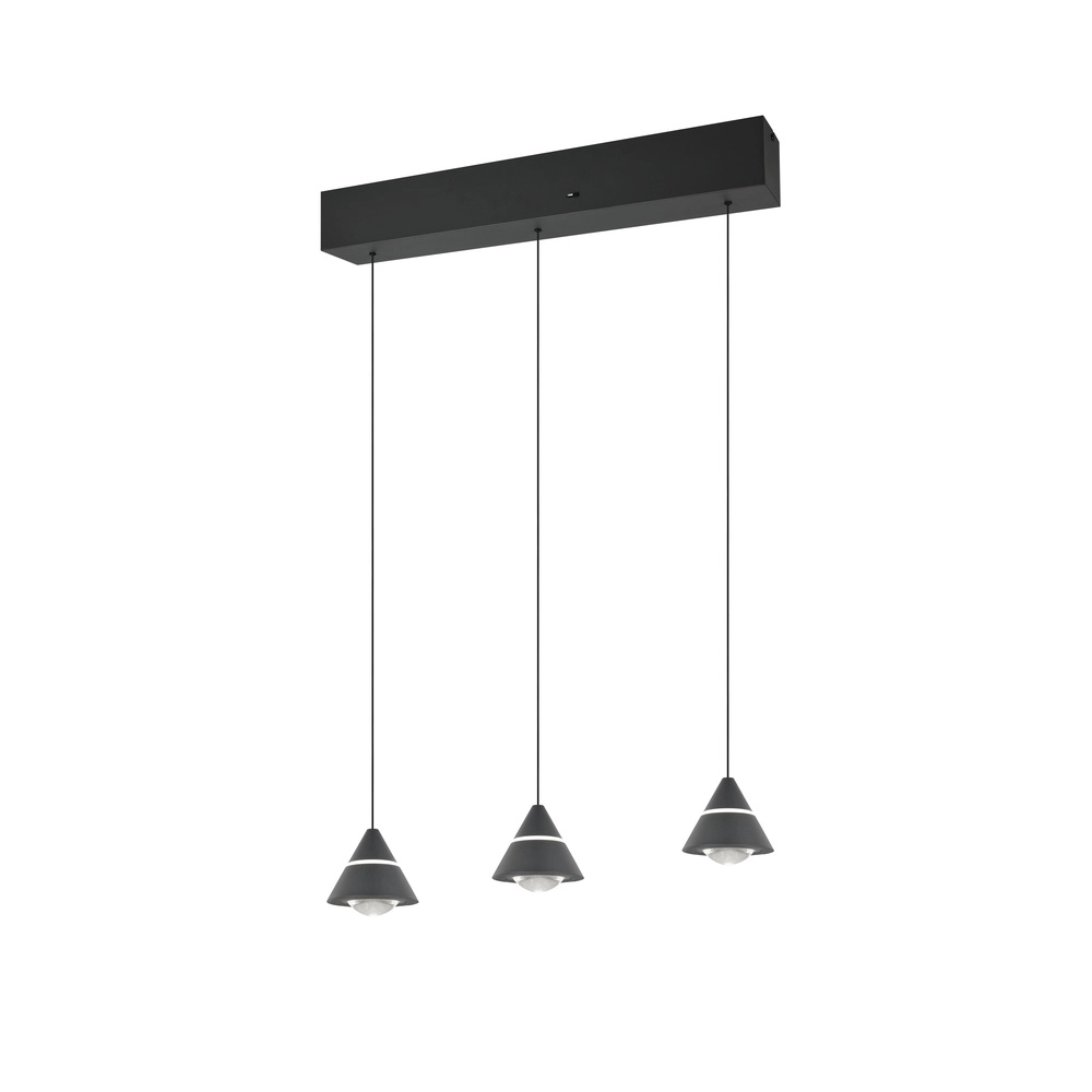 Design hanglamp Romeo 3-lichts zwart Trio 4017807667769